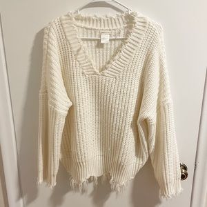 Distressed Knit Sweater